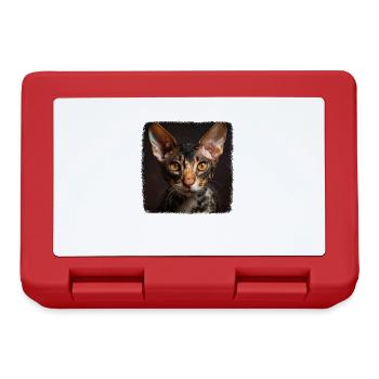 Cornish Rex Kätzchen Cornish Rex Katze - Brotdose - Rot - Vorne