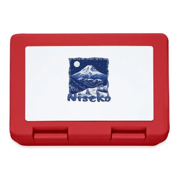 Niseko Winter Skiing Snowboard Grunge - Lunchbox - red - Front