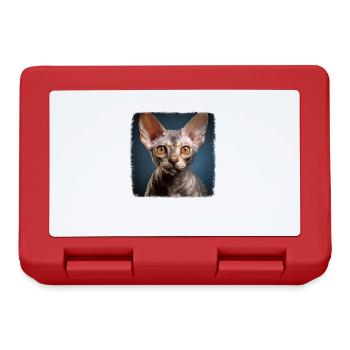 Devon Rex Kätzchen Devon Rex Katze - Brotdose - Rot - Vorne