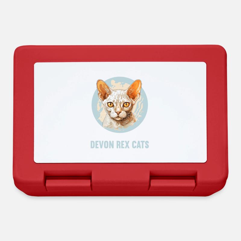 Devon Rex Kätzchen Devon Rex Katze - Brotdose - Rot