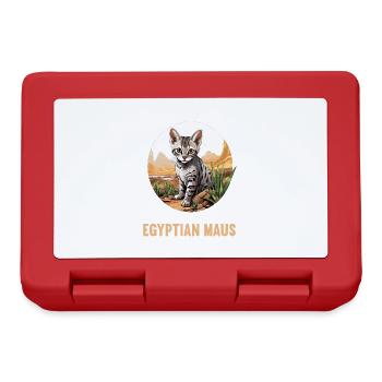 Egyptian Mau Kätzchen Katze Ägyptische Mau - Brotdose - Rot - Vorne