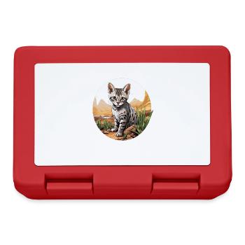 Egyptian Mau Kätzchen Katze Ägyptische Mau - Brotdose - Rot - Vorne