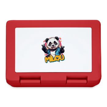 MI LOU - Handsome Boy Name with Cool Panda - Lunchbox - red - Front