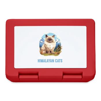Himalayan Cat Colourpoint Katze - Lunchbox - red - Front