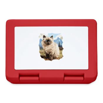 Himalayan Cat Colourpoint Katze - Lunchbox - red - Front