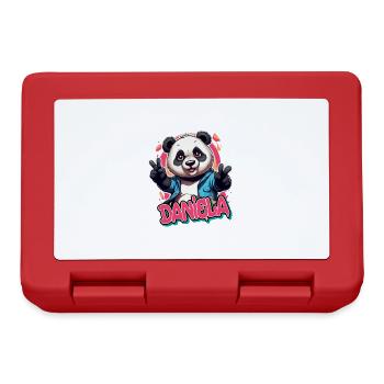 DANIELA - Beautiful Girl Name with Cool Panda - Lunchbox - red - Front