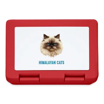 Himalayan Cat Colourpoint Katze - Lunchbox - red - Front