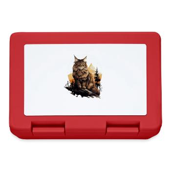 Maine Coon Kätzchen Maine Coon Katze - Brotdose - Rot - Vorne