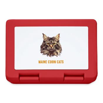 Maine Coon Kätzchen Maine Coon Katze - Brotdose - Rot - Vorne