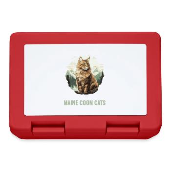 Maine Coon Kätzchen Maine Coon Katze - Brotdose - Rot - Vorne