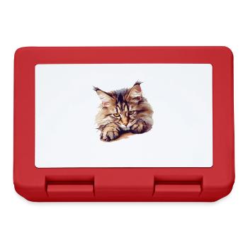 Maine Coon Kätzchen Maine Coon Katze - Brotdose - Rot - Vorne