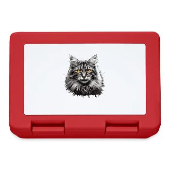 Norwegian Forest Cat Norwegische Waldkatze - Brotdose - Rot - Vorne