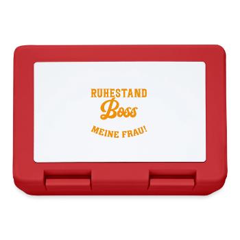 Funny Pension Mrs. Bossin Retirement - Lunchbox - red - Front