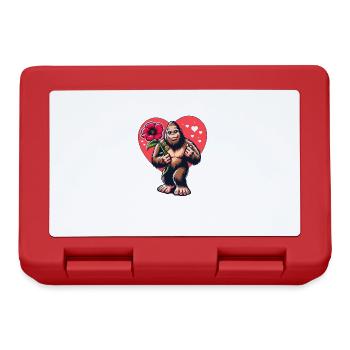 Bigfoot with Flower - Spring Love - Lunchbox - red - Front