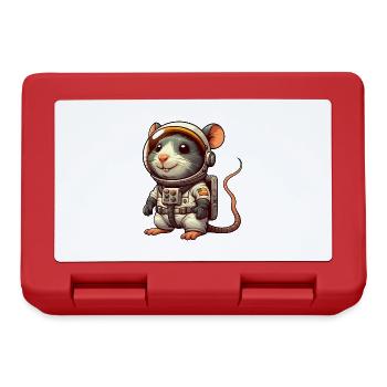 Space Adventure: Mouse & Rat as Astronauts - Lunchbox - red - Front