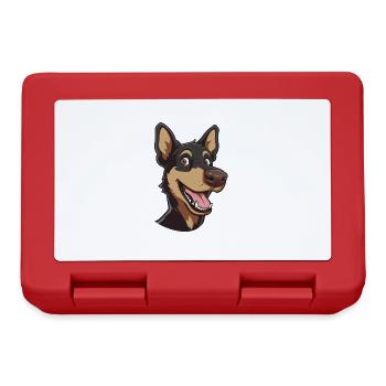Cadeau de Kelpie australien | Illustration de dessin animé - Boîte à goûter - rouge - Devant