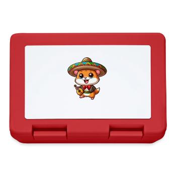 Cinco de Mayo Hamster : Mignon guitariste de Mariachi - Boîte à goûter - rouge - Devant