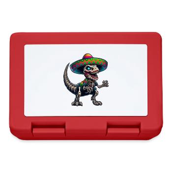 Cinco de Mayo T-Rex vs Zombies - Lunchbox - red - Front