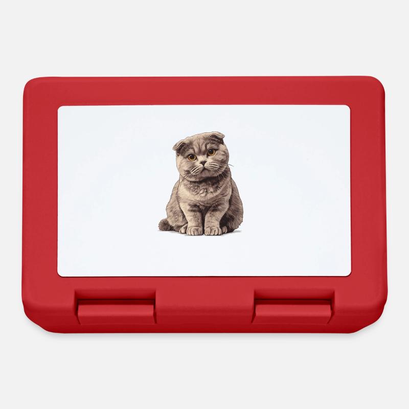 Scottish Fold Kätzchen Scottish Fold Katze - Brotdose - Rot