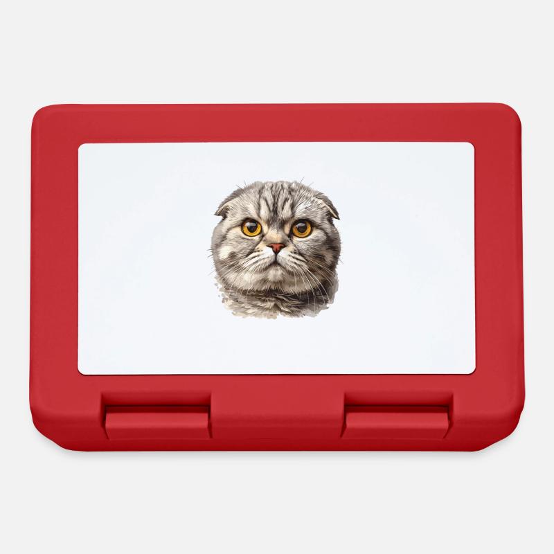 Scottish Fold Kätzchen Scottish Fold Katze - Brotdose - Rot