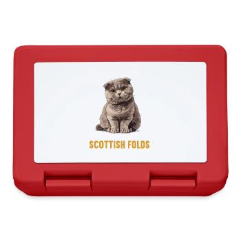 Scottish Fold Kitten Scottish Fold Cat - Lunchbox - red - Front