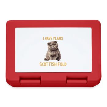Scottish Fold Kitten Scottish Fold Cat - Lunchbox - red - Front