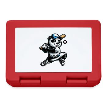 Panda Baseball Players: Hit the Game - Lunchbox - red - Front