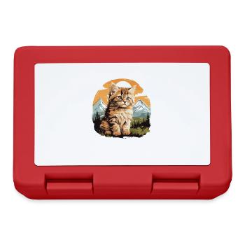 Siberian Cat Sibirische Katze - Brotdose - Rot - Vorne