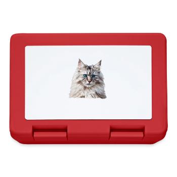 Siberian Cat Sibirische Katze - Brotdose - Rot - Vorne