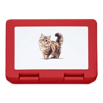 Siberian Cat Sibirische Katze - Brotdose - Rot - Vorne
