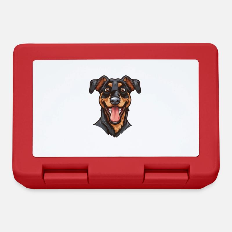 Beauceron Berger de Beauce Bas Rouge Caricature - Boîte à goûter - rouge