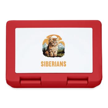 Siberian Cat Sibirische Katze - Brotdose - Rot - Vorne
