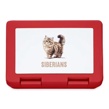 Siberian Cat Sibirische Katze - Brotdose - Rot - Vorne