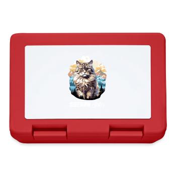 Siberian Cat Sibirische Katze - Brotdose - Rot - Vorne