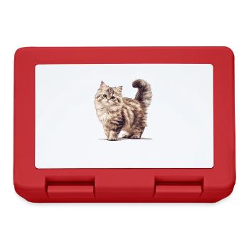 Siberian Cat Sibirische Katze - Lunchbox - red - Front