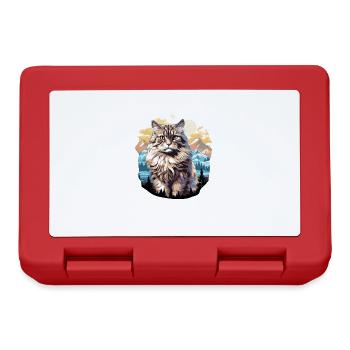 Chat Sibérien Sibirische Katze - Boîte à goûter - rouge - Devant