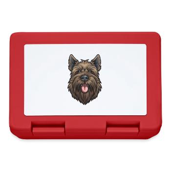 Briard | Cartoon Artwork - Lunchbox - red - Front