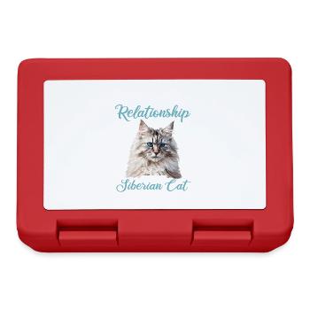 Siberian Cat Sibirische Katze - Brotdose - Rot - Vorne