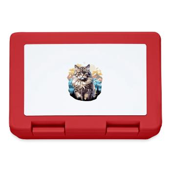 Siberian Cat Sibirische Katze - Brotdose - Rot - Vorne