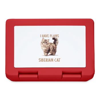 Chat Sibérien Sibirische Katze - Boîte à goûter - rouge - Devant