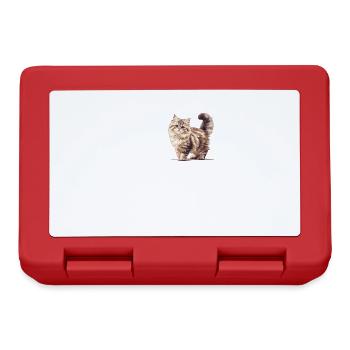 Siberian Cat Sibirische Katze - Brotdose - Rot - Vorne
