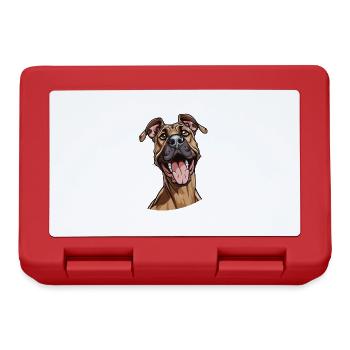 Dogo Canario | Cartoon Artwork - Lunchbox - red - Front
