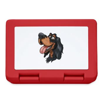 Gordon Setter | schottischer Setter | Cartoon - Brotdose - Rot - Vorne