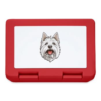 Highland Terrier The West Highland White Terrier - Lunchbox - red - Front