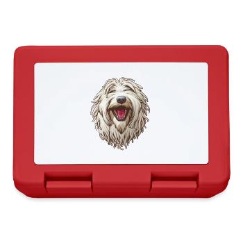 Komondor | Hungarian sheepdog Cartoon Artwork - Lunchbox - red - Front