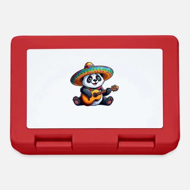 Cinco de Mayo Panda : guitariste mariachi - Boîte à goûter - rouge