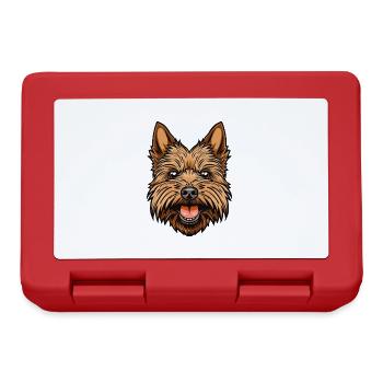 Norwich Terrier | Cartoon Artwork - Lunchbox - red - Front