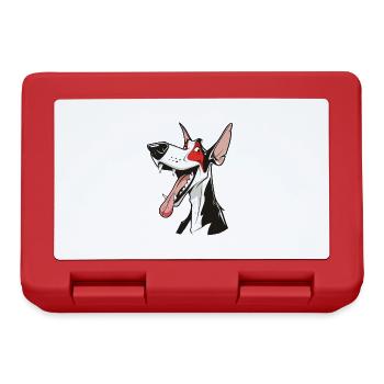 Podenco Ibicenco Ibizan Hound | Cartoon Artwork - Lunchbox - red - Front
