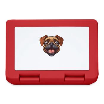 Puggle | Cartoon Artwork - Brotdose - Rot - Vorne