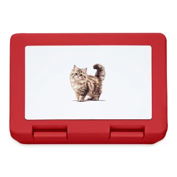 Siberian Cat Sibirische Katze - Brotdose - Rot - Vorne